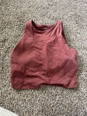 Cropped Tank Top - Rust Brown